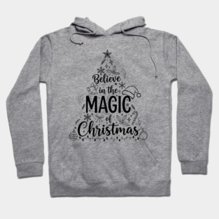 Believe in the Magic of Christmas - Hand drawn Hoodie