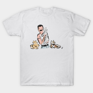 freddy mercury and cats design T-Shirt