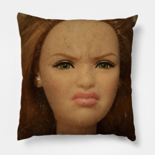 Disgusting Doll Face Meme Pillow