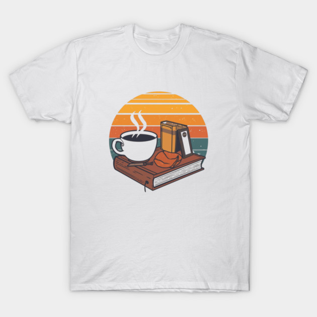 vintage Sunrise Reading books coffee T-Shirt by SR8891
