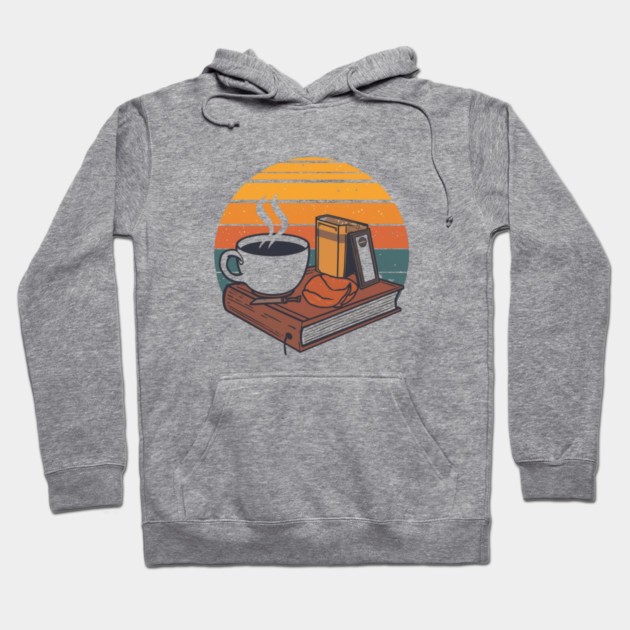 vintage Sunrise Reading books coffee Hoodie by SR8891