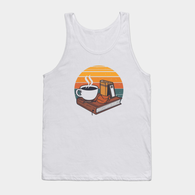 vintage Sunrise Reading books coffee Tank Top by SR8891