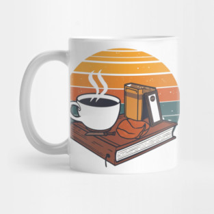 vintage Sunrise Reading books coffee Mug