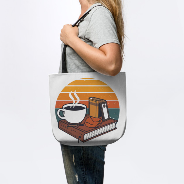 vintage Sunrise Reading books coffee by SR8891