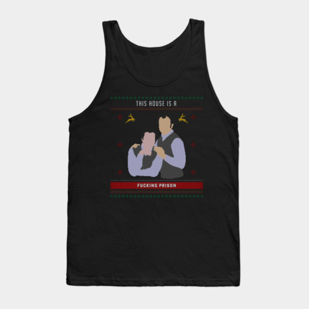 This House is a Prison Ugly Christmas Sweater Tank Top by Tv Moments