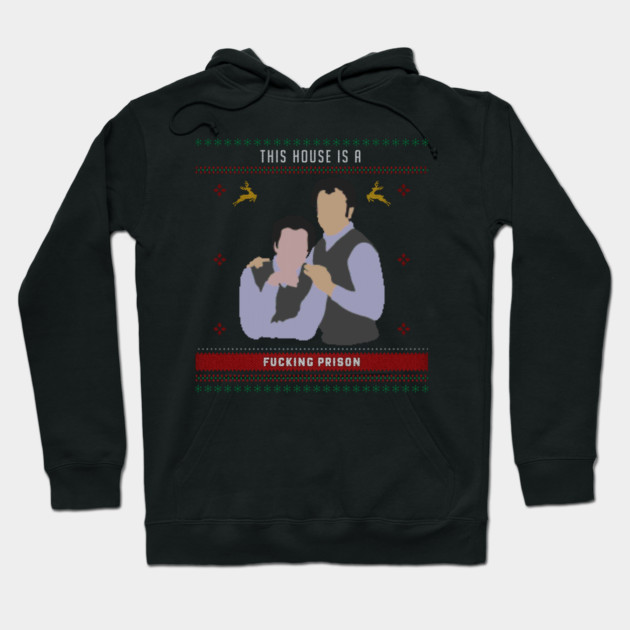 This House is a Prison Ugly Christmas Sweater Hoodie by Tv Moments