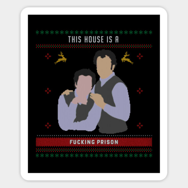 This House is a Prison Ugly Christmas Sweater Magnet by Tv Moments