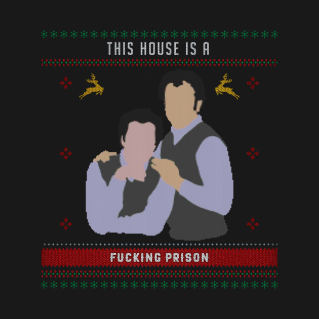 This House is a Prison Ugly Christmas Sweater by Tv Moments