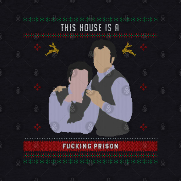 This House is a Prison Ugly Christmas Sweater by Tv Moments