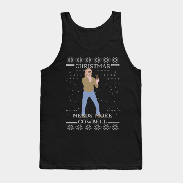 Needs More Cowbell Ugly Christmas Sweater Tank Top by Tv Moments