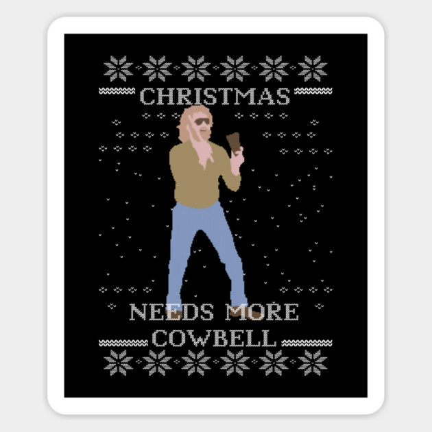 Needs More Cowbell Ugly Christmas Sweater Sticker by Tv Moments