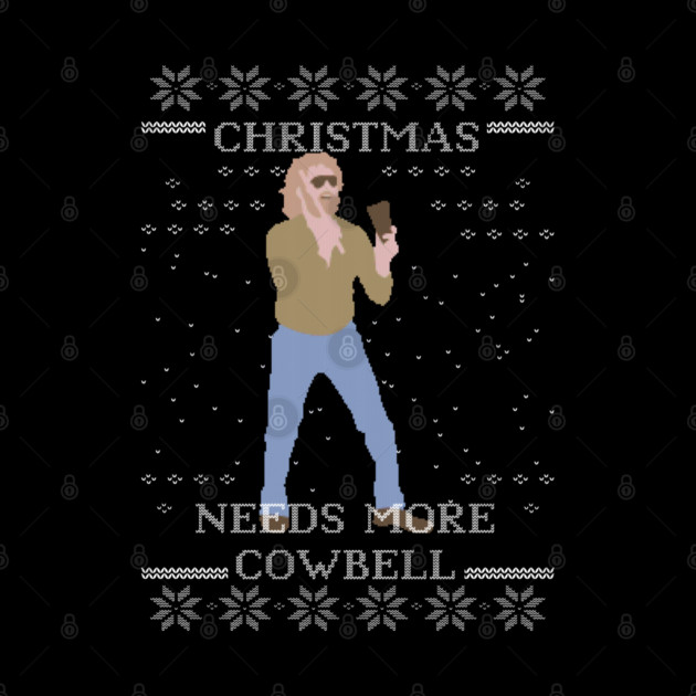 Needs More Cowbell Ugly Christmas Sweater by Tv Moments