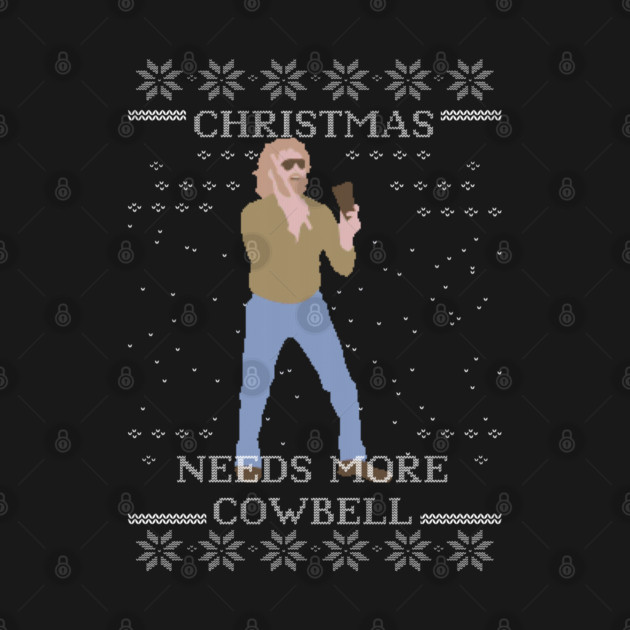 Needs More Cowbell Ugly Christmas Sweater by Tv Moments