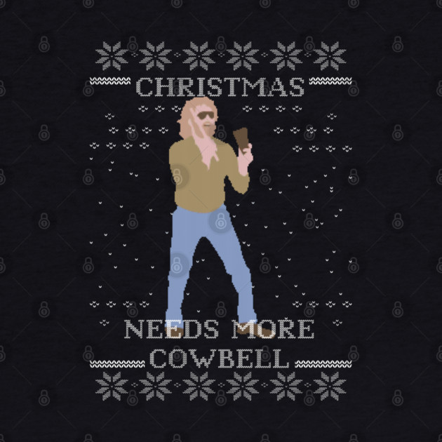 Needs More Cowbell Ugly Christmas Sweater by Tv Moments