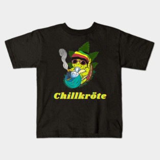 Turtle Pet Chill Turtle Bong Tiffer Turtle Weed Cannabis Smoking Kids T-Shirt