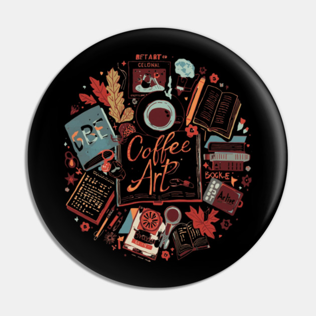 Study Desk Essentials Coffee & Books Pin by SR8891