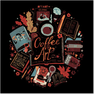 Study Desk Essentials Coffee & Books Posters and Art