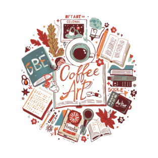 Study Desk Essentials Coffee & Books T-Shirt