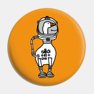 Space Goose Astronaut Pin
