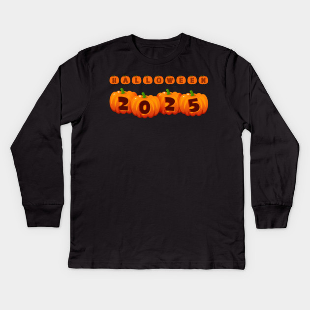 Halloween-2025 Kids Long Sleeve T-Shirt by Creatifly Graphic Tees