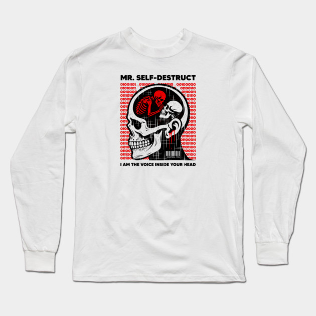 Mr. SELF-DESTRUCT Long Sleeve T-Shirt by artslaves