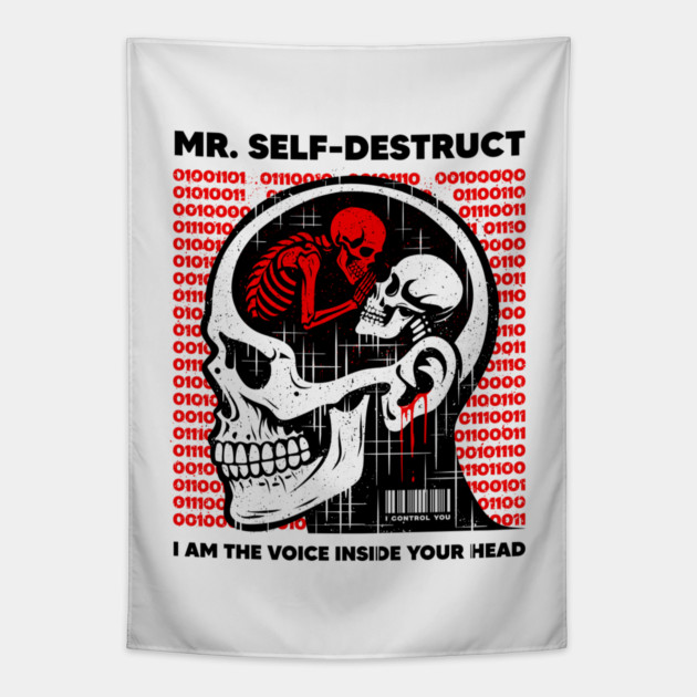 Mr. SELF-DESTRUCT Tapestry by artslaves