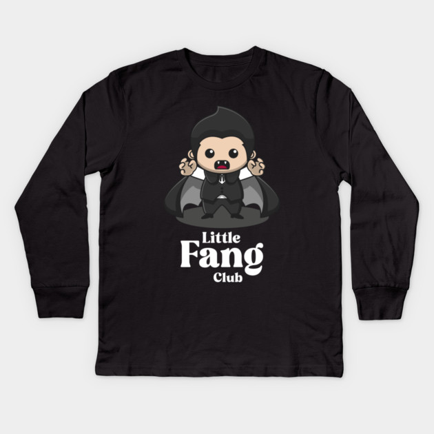 Little Fang Club - Cute Vampire Halloween Kids Long Sleeve T-Shirt by Butter Creative