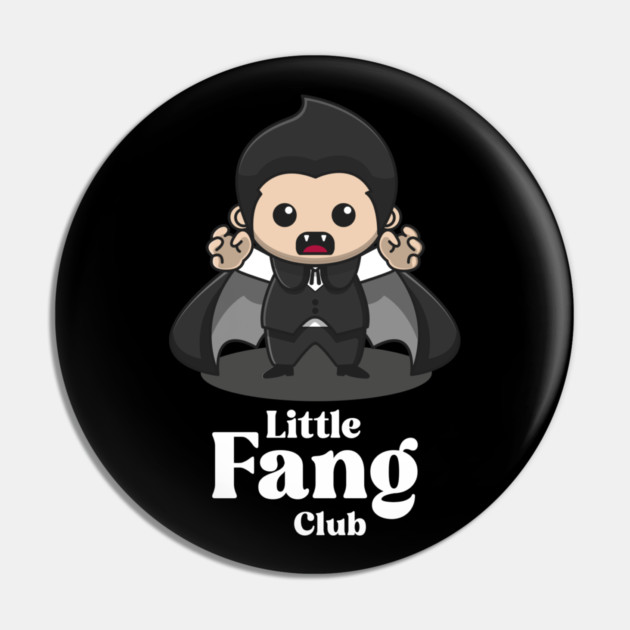 Little Fang Club - Cute Vampire Halloween Pin by Butter Creative