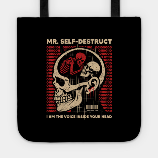 Mr. SELF-DESTRUCT Tote by artslaves