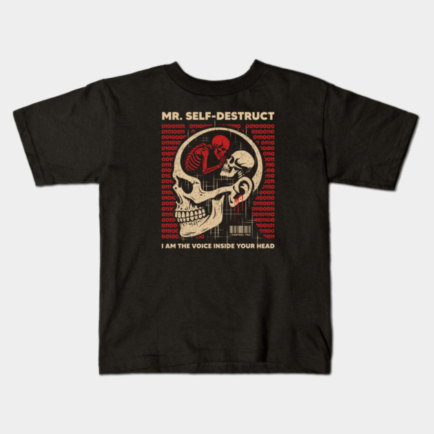 Mr. SELF-DESTRUCT Kids T-Shirt by artslaves