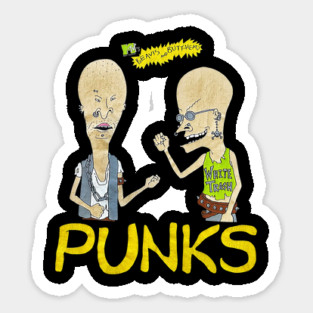 90s Cartoon - Beav Butt Head Punks - TV Show Sticker