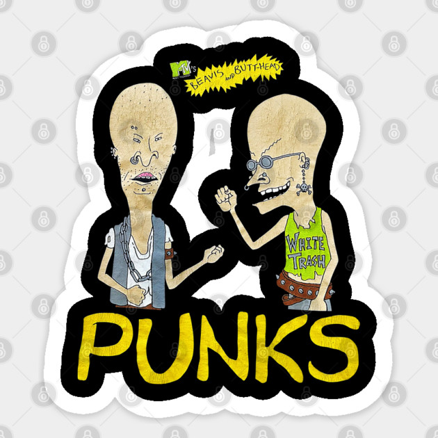 90s Cartoon - Beav Butt Head Punks - TV Show Sticker by nicklower