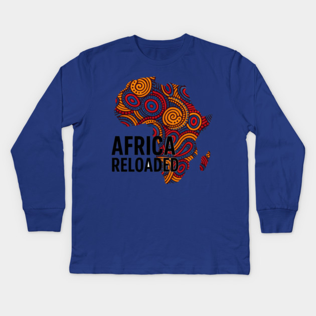 Africa Reloaded Kids Long Sleeve T-Shirt by Adwoa's Store