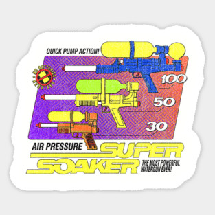 Super Soaker - Water Gun Sticker