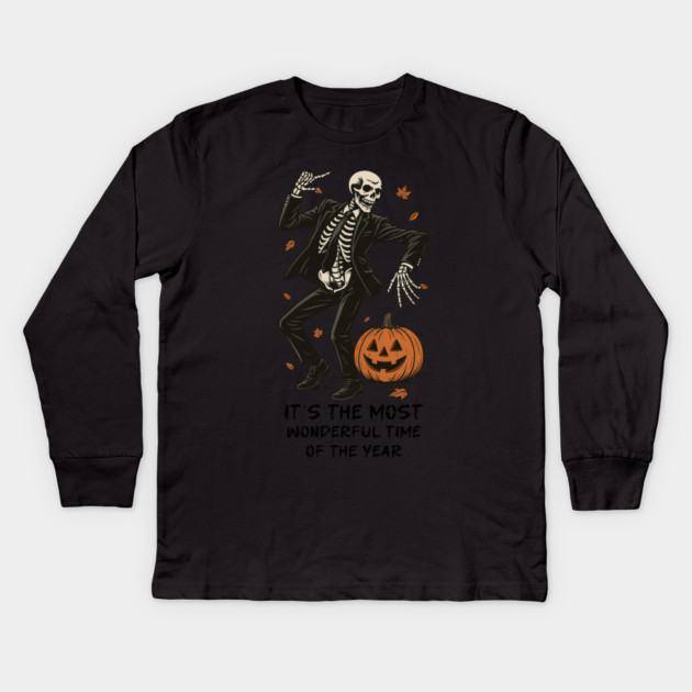It's The Most Wonderful Time Of The Year Kids Long Sleeve T-Shirt by Db Printed