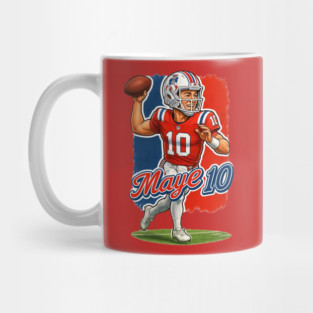 Drake Maye New England Caricature Cartoon Shirt Mug