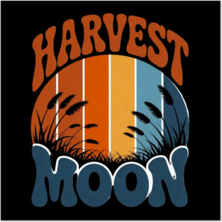 Harvest Moon Autumn Fall Posters and Art