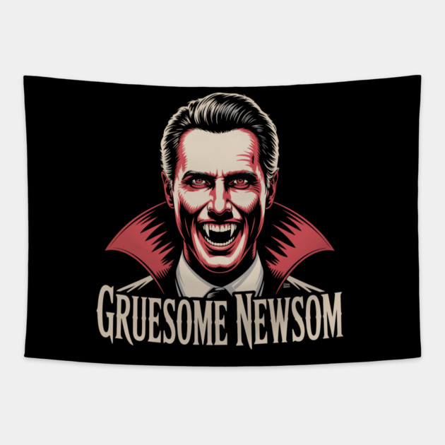 Gruesome Newsom Vampire Tapestry by Cosmo Gazoo