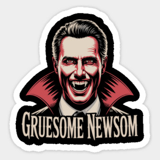 Gruesome Newsom Vampire Sticker
