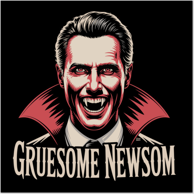 Gruesome Newsom Vampire Wall Art by Cosmo Gazoo