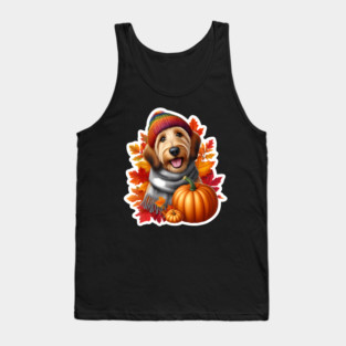 Autumn Fall Otterhound Dog Owner Thanksgiving Mom Dad Cozy Tank Top