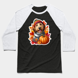 Autumn Fall Otterhound Dog Owner Thanksgiving Mom Dad Cozy Baseball T-Shirt