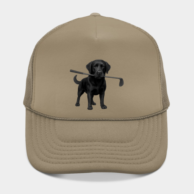 Black Lab Golfer – Funny Dog Lover Golf Gift, Labrador Retriever Art by DonWillisJrArt