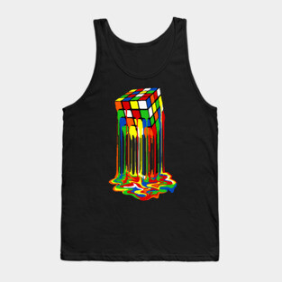 Melting Rubiks Cube Tank Top