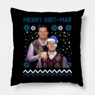 Dan Campbell & Jared Goff Merry Grit-Mas Pillow