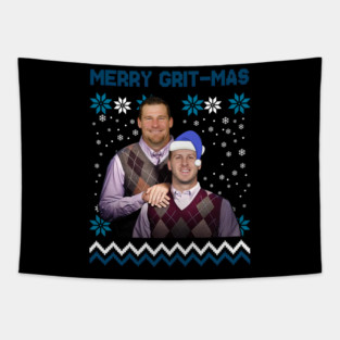 Dan Campbell & Jared Goff Merry Grit-Mas Tapestry