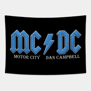 Detroit Lions MCDC Motor City And Dan Campbell Tapestry