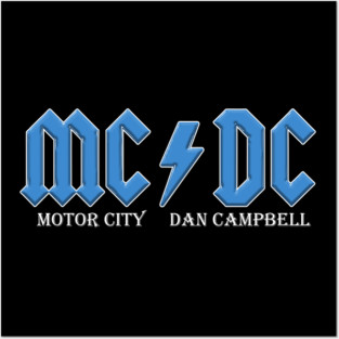 Detroit Lions MCDC Motor City And Dan Campbell Posters and Art