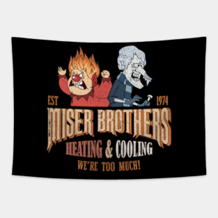 Vintage Miser Brothers Heating And Cooling Tapestry