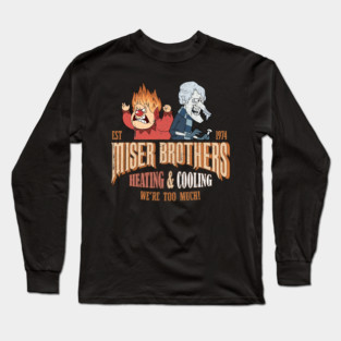 Vintage Miser Brothers Heating And Cooling Long Sleeve T-Shirt